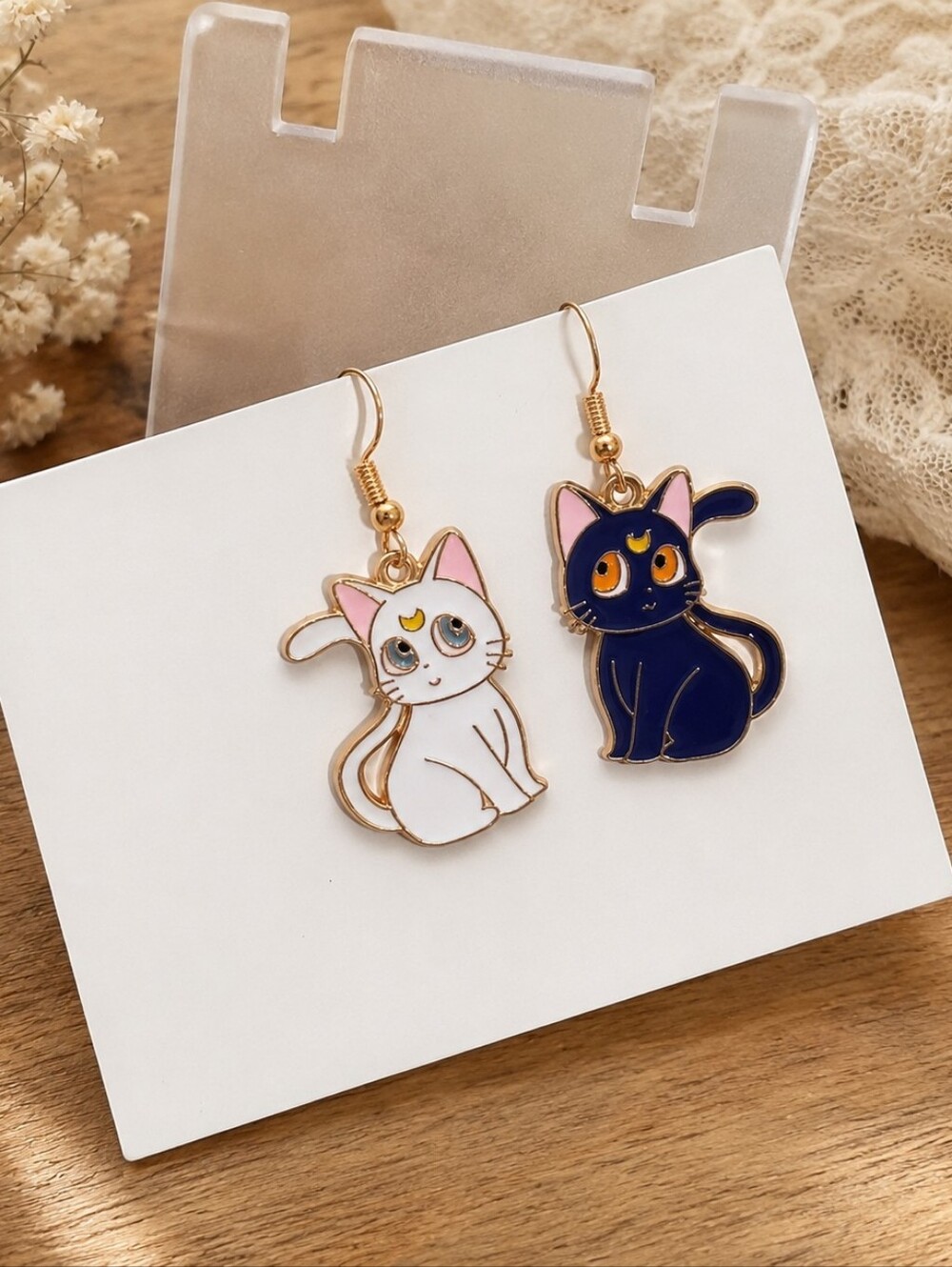 Anime Sailor Cat Dangle costume jewelry Earrings